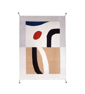 Tapis Kilim Dhurrie géométriques scandinaves tissés à la main en laine |   Tapis réversible fait main à poils ras, écologique et lavable - Product Image 6