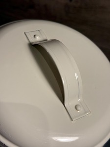 White Metal Biscuit Storage Container With Lid <b>Kitchen</b> Cookie Jar For Countertop <b>Pantry</b> Organizer Stylish Food Storage - Product Image 6