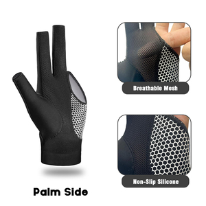 Guante de billar de 3 dedos, cómodo, impermeable, elástico, unisex, accesorios de entrenamiento deportivo para usar guantes de snooker - Product Image 6