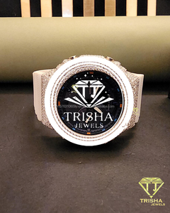 Luxury Iced Out VVS Moissanite <b>Diamond</b> <b>Watch</b> 925 Sterling Silver Designer Statement Timepiece - Product Image 1