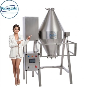 Mezcladora de Doble Cono de Acero Inoxidable de Alta Resistencia Micron India 440V para Mezclar Bebidas Carbonatadas Industriales y Polvos - Product Image 4