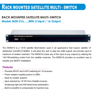 Công Tắc Đa Chuyển Đổi Đa Tầng Vệ Tinh Giá Đỡ 2X16 Hiệu Suất Cao - Product Image 2