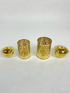 ถังขยะทองเหลืองโมร็อกโกทำมือ พร้อมลวดลายฉลุอย่างประณีต ถังขยะดีไซน์สวยงามสำหรับบ้าน ห้องนอน และห้องนั่งเล่น จากอินเดีย - Product Image 3