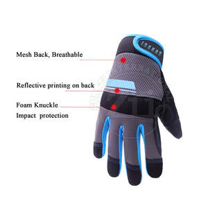 Top Selling Custom Design Mechanic <b>Gloves</b>-High Quality Nylon/Spandex/Neoprene/Leather Anti-Slip for Screen Safety Cuff - Product Image 4