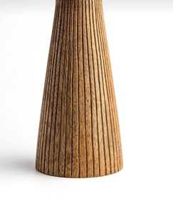 Candelabro alto hecho a mano de madera de mango – Candelabro de madera de 24 cm – Decoración rústica escandinava para mesa - Product Image 6