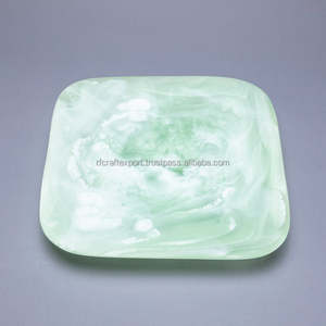 Cuenco de fruta de madera azul cuadrado personalizado moderno de lujo hecho a mano India mejor precio en línea decoración del hogar regalos de navidad bandejas decorativas - Product Image 3