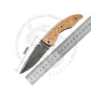 Nouveau Style couteau de chasse pliant de survie couteau de poche en acier inoxydable avec manche en cuivre gravé - Product Image 2