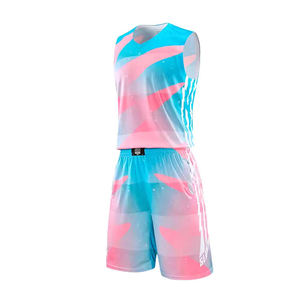 Ensemble Maillot et Short de Basketball Unisexe Personnalisable Pas Cher 100% Polyester Imprimé Numérique Respirant Vente en Gros Sports d'Équipe - Product Image 4