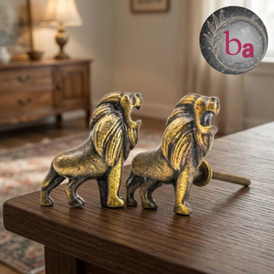 Poignée de tiroir en fonte en forme de lion, design moderne, durable, pour commode, entrepôt et salon - Product Image 1