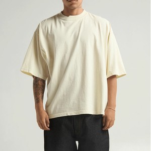 Camiseta de Manga Corta para Hombre, Cuello Redondo, Oversize, de Algodón Jersey, Color Liso, Personalizable con Logotipo, OEM, ODM, Venta al Por Mayor - Product Image 2