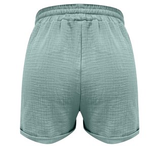 Nouvelle Collection – Short Décontracté Femme Taille Haute Élastique avec Cordon de Serrage, Coupe Droite Ample, Idéal Plage et Vacances, Séchage Rapide, avec Poches - Product Image 6