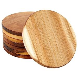 Sous-verres en bois classiques durables de bonne qualité pour boissons chaudes et froides, pour la maison, le café, le restaurant, le bar, prix réduit - Product Image 3