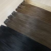 Extensions de cheveux Genius Weft, double épaisseur, cheveux humains vietnamiens Remy, lisses et ondulés
