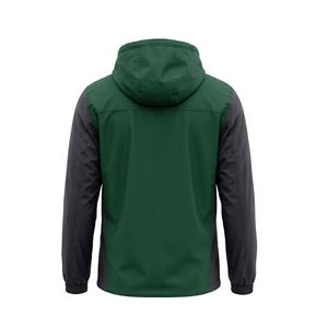 Chaqueta con capucha y cremallera en el pecho, resistente a la intemperie, cortavientos, deportiva, utilitaria, transpirable, de poliéster. - Product Image 2