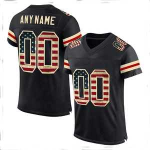 Custom American Football Jersey <b>Short</b> Sleeve V Neck <b>Mesh</b> Uniform Shirt Team Name Number Print for Youth Adults Team Jersey - Product Image 3