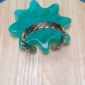 Premium Handmade <b>Copper</b> Brass Aluminium Twisted Open Cuff <b>Bracelet</b> Adjustable Unisex Fashion Jewelry Custom OEM/ODM SMARK - Product Image 5