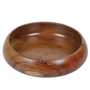 Cuenco de madera multiusos Aspecto antiguo Cuencos grandes de madera de mango para ensalada Sopa Desayuno Snack Cocina Fiesta Uso Precio asequible - Product Image 3
