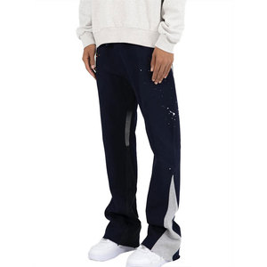 Pantalon de survêtement unisexe personnalisé de haute qualité, style streetwear Y2K, en molleton bouclette avec poches évasées, pour homme - Product Image 2