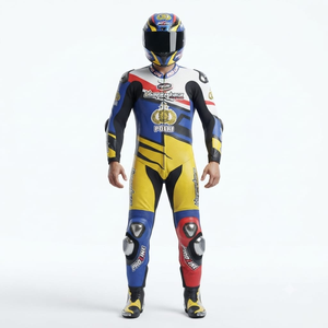 Combinaison de course Zonda Premium pour homme, 1 pièce, en cuir de vache véritable/cuir de kangourou, style MotoCP, combinaison de course sur circuit, niveau de protection 2 - Product Image 1
