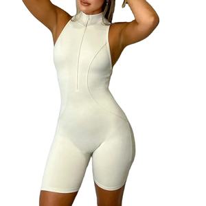 จั๊มสูทผ้าใบแบบลำลองของผู้หญิง, สินค้ามาใหม่ชุดกระโดดคลุมเข่าระบายอากาศได้ดีสำหรับฤดูหนาวพิมพ์ลายตกแต่งใส่สบายโยคะฟิตเนสถัก - Product Image 3