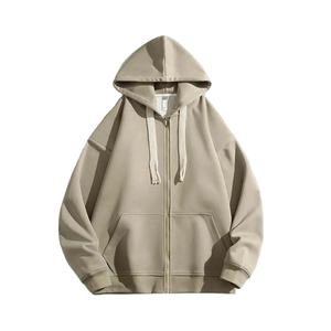 เสื้อฮู้ดมีซิปผ้าคอตตอนโอเวอร์ไซส์สำหรับผู้ชายเสื้อฮู้ดผ้าคอตตอนโอเวอร์ไซส์ออกแบบได้ตามต้องการสำหรับฤดูหนาว - Product Image 2