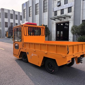 Kendaraan transportasi Flatbed listrik kustom dengan kabin dan pendingin udara muatan tugas berat - Product Image 4