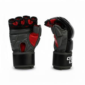 Gants de MMA professionnels en cuir à paume ouverte pour arts martiaux, combats UFC et entraînement – Logo personnalisé - Product Image 3