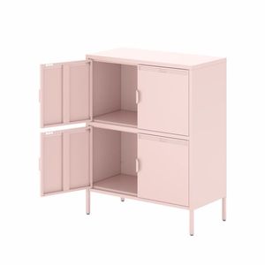 Carrello da Cucina Moderno in Stile Industriale Vintage, Trolley in Legno e Metallo, Plastica e Acciaio - Product Image 1