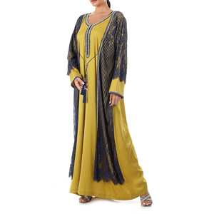 Elegante Vestido Jalabiya Estilo Dubái para Mujer, Holgado y Cómodo, Traje Islámico Maxi para Ramadán y Eid - Product Image 4