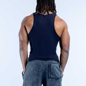 Camiseta sin Mangas de Punto para Hombre, Color Sólido, Estilo Casual Urbano, Spandex/Algodón, Transpirable, Secado Rápido, para Deporte y Fisicoculturismo - Product Image 3
