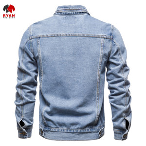 Veste en jean sur mesure de qualité supérieure pour hommes, fermeture à boutons avec impression de logo personnalisée - Product Image 6