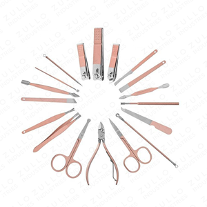 Professional 18PCS Stainless Steel Nail Art Tool Set Custom Private Label <b>Manicure</b> Pedicure Beauty <b>Kit</b> for Salon Home - Product Image 3