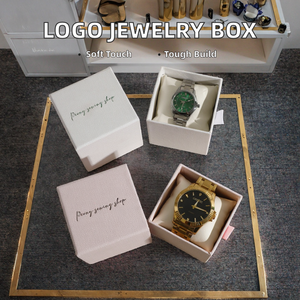 Caja de Cartón Cuadrada para Joyería con Cierre de Hebilla, Estilo Simple, para Relojes, Collares, Colgantes, Pulseras, Color Personalizado, MOQ 50 Piezas - Product Image 2