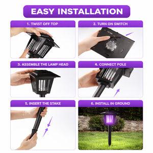 <span class=keywords><strong>Lanterna</strong></span> Solare a LED da <span class=keywords><strong>Giardino</strong></span>, Lampada Antizanzare da Esterno, Decorativa e Automatica - Product Image 6