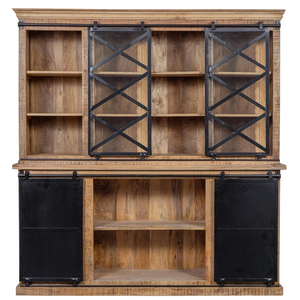 Aparador de Madera de Mango de 200x220 cm con Construcción Sólida, Diseño Elegante, Acabado Duradero y Amplio Espacio de Almacenamiento, Perfecto - Product Image 6