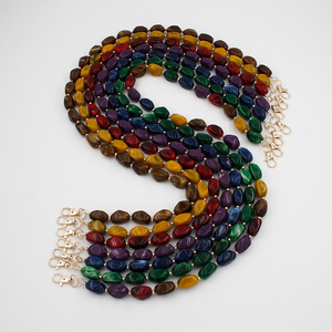 Beaded Gemstone Imitation Decorative <b>Bag</b> Chain Purse Resin Chains Handle <b>Strap</b> Acrylic <b>Replacement</b> <b>Strap</b> for Handbag - Product Image 5