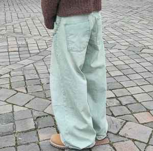 Jeans en denim streetwear d'hiver pour hommes personnalisés – Coupe ample et droite tendance avec détails boutonnés – Vente en gros - Product Image 6