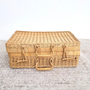 Travelling storage basket briefcase great quality rattan travel bag wholesale luggage <b>suitcase</b> - Product Image 5