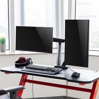 Soporte de Brazo para Monitor Dual para Juegos LDT39-C024, de Primera Calidad, con Abrazadera para Escritorio, Soporte VESA para PC, Compatible con la Mayoría de Pantallas de 17'' a 32''