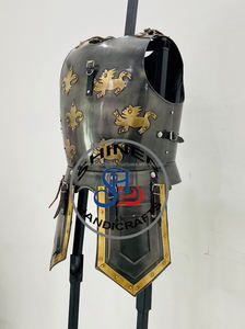 แจ็กเก็ตเกราะเหล็กยุคกลางทรงอัศวิน,ชุดเกราะยุคกลางเสื้อเกราะหลังหน้าอกและแจ็กเก็ตคลุมกล้ามเนื้อด้านหน้าเครื่องแต่งกายแบบโบราณ - Product Image 2