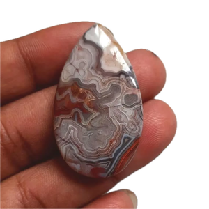 Pendentif en Agate Crazy Lace Naturelle Multicolore Fait Main, Pierre Précieuse Personnalisable pour la Fabrication de Bijoux, Lot en Gros - Product Image 2