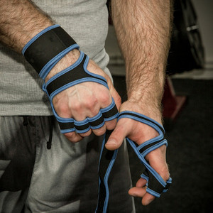 Fitness <b>Gloves</b> Half Finger Black Blue Non Slip Adjustable Wrist Strap <b>Women</b> Gym Training Grip Enhancement - Product Image 3