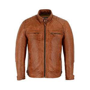 Veste en cuir pour homme de haute qualité, élégante, imperméable et douce, personnalisable OEM, pour la vente en ligne en hiver. - Product Image 4