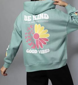 เสื้อฮู้ดดี้โอเวอร์ไซส์มีกระเป๋า เสื้อสเวตเชิ้ตผ้าฝ้ายผสมเนื้อนุ่มใส่สบาย เหมาะสำหรับผู้ชาย ผู้หญิง และวัยรุ่น - Product Image 2