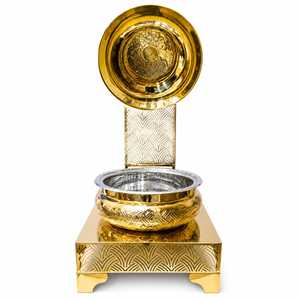 Luxury Gold Stainless Steel Chafing Dish Buffet <b>Server</b> Lid Multi-layer Coating Decorative <b>Food</b> Warmer for Hotel Restaurant - Product Image 3