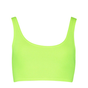 High Quality Active Stretch Women Scoop Neck <b>Neon</b> Green Crop <b>Top</b> Sleeveless Spandex Women Athletic Workout Crop <b>Top</b> - Product Image 4