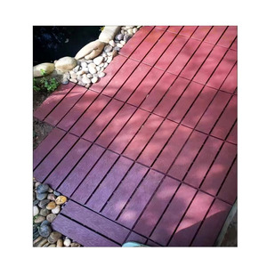 PP Interlocking Deck Tiles <b>Plastic</b> Waterproof Flooring for Garden Poolside Bathroom Gray - Product Image 1