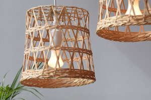 Handmade Bamboo Pendant Lamp Woven Hill Tribe Basket Light Eco Friendly Rustic <b>Ceiling</b> Lamp OEM Supplier Vietnam - Product Image 4