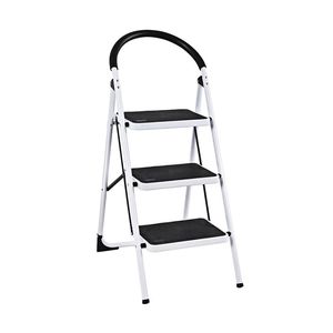 Industrial 3-<b>Step</b> Lightweight Folding <b>Stool</b> Heavy Duty Ladder - Product Image 3
