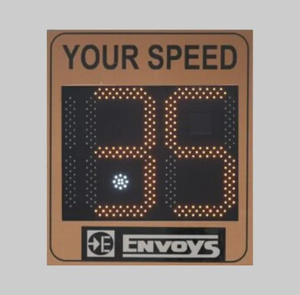 SPEED INDICATOR DEVICE 2 DIGIT LED Flashing Light External Power Reflective for Parking Lots & Highways - Product Image 2